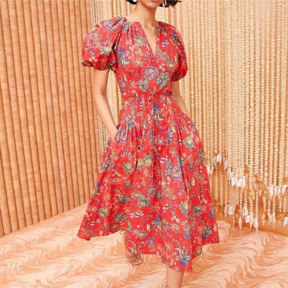 ULLA JOHNSON Carina midi dress Sz 10